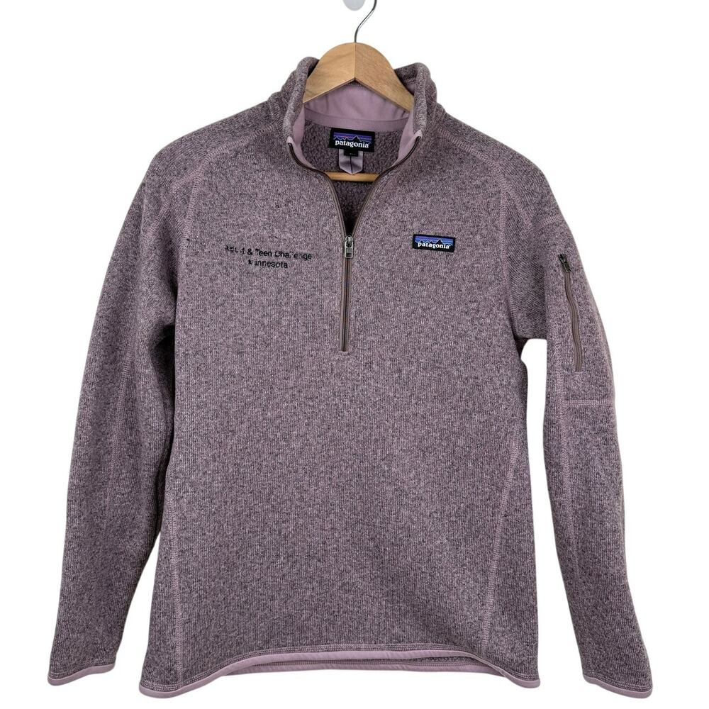 Patagonia Better Sweater Quarter Zip Fleece Women's M Lavender Outdoor Pullover